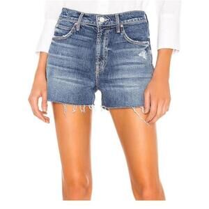 MOTHER the Dutchie Fray Women's Distressed Denim Shorts sz 30